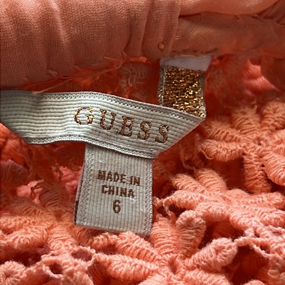 Guess Twisted Tank Dress Handkerchief Hem Racerback Lace Sz 6 NWT - Picture 7 of 9